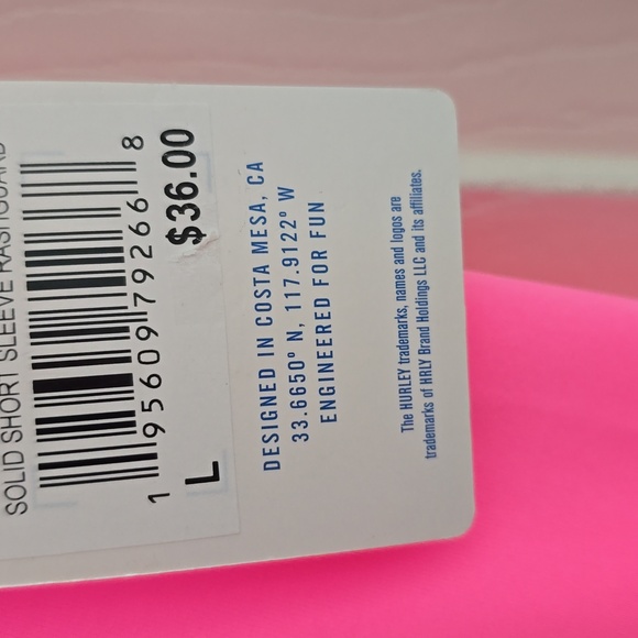 HURLEY BRAND GIRLS PINK SHORT SLEEVE TEE-SHIRT SIZE LARGE - Picture 5 of 13